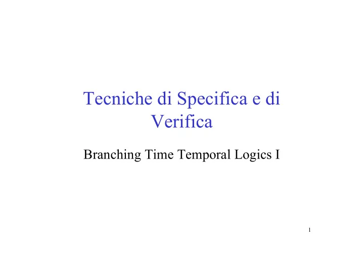 tecniche di specifica e di verifica