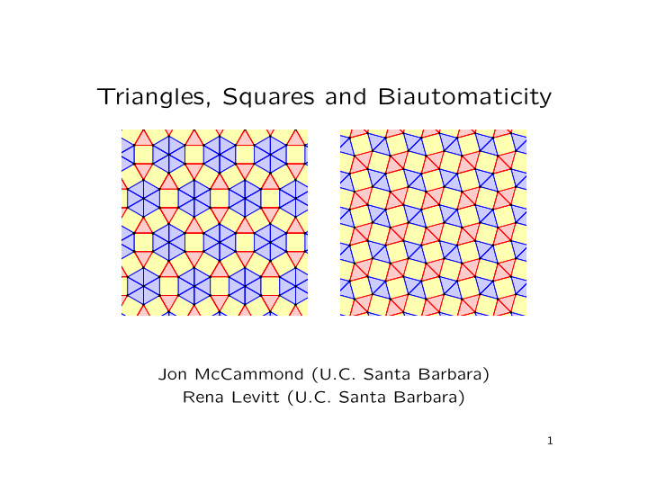 triangles squares and biautomaticity