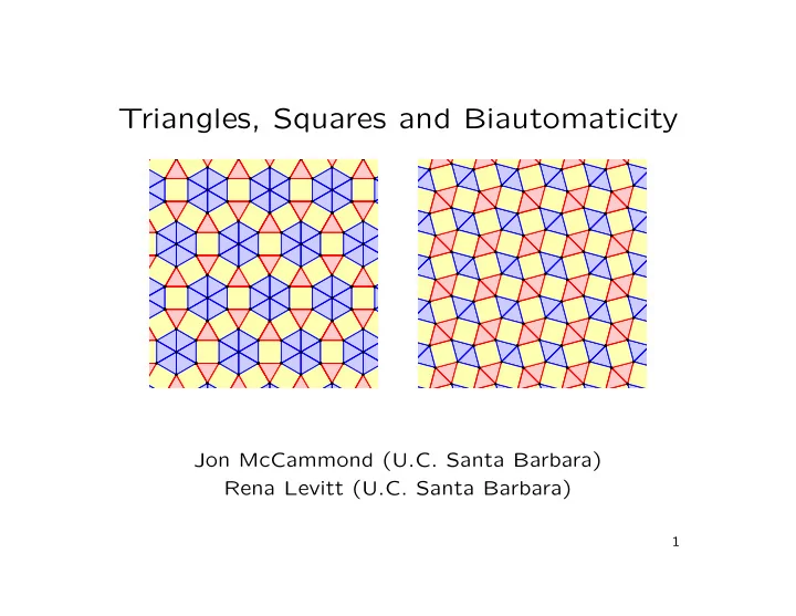 triangles squares and biautomaticity