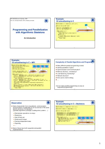 1  Data parallelism  Data-parallel Reduction  Given:  Given:      One or several data
