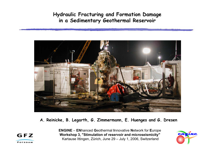 hydraulic fracturing and formation damage in a