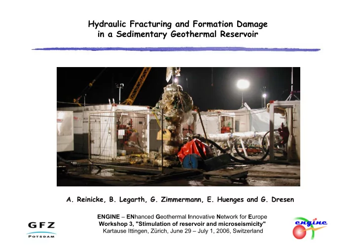 hydraulic fracturing and formation damage in a