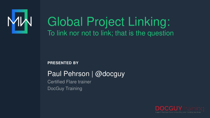 global project linking