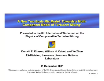 A New Two-  -Scale Mix Model: Towards  Scale Mix Model: Towards a Multi  a Multi-  -  A New Two  A