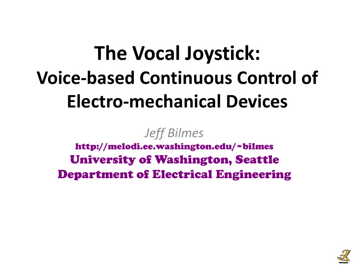the vocal joystick