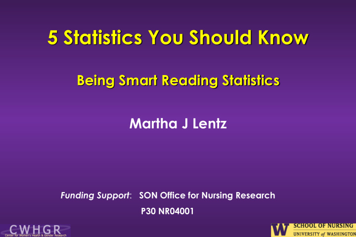 5 statistics you should know