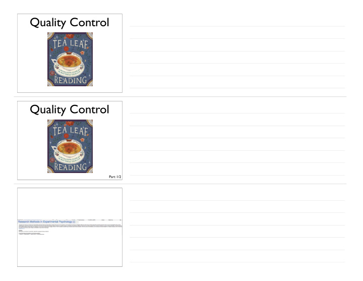 quality control quality control