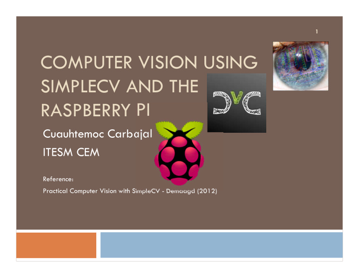 computer vision using simplecv and the raspberry pi