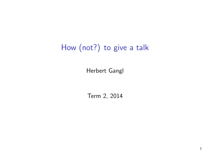 how not to give a talk