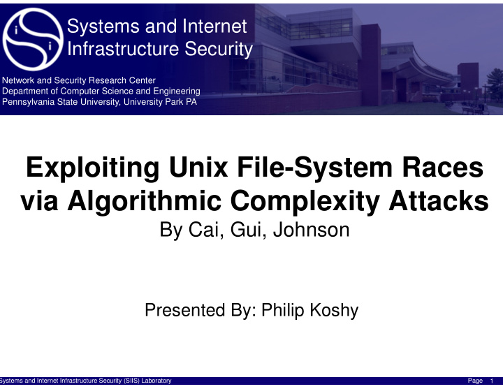 exploiting unix file system races via algorithmic