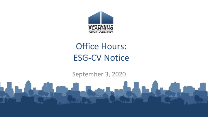 office hours esg cv notice