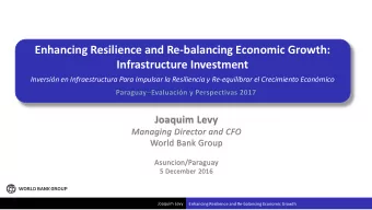 Infrastructure Investment  Inversin en Infraestructura Para Impulsar la Resiliencia y
