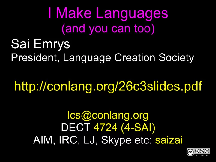i make languages