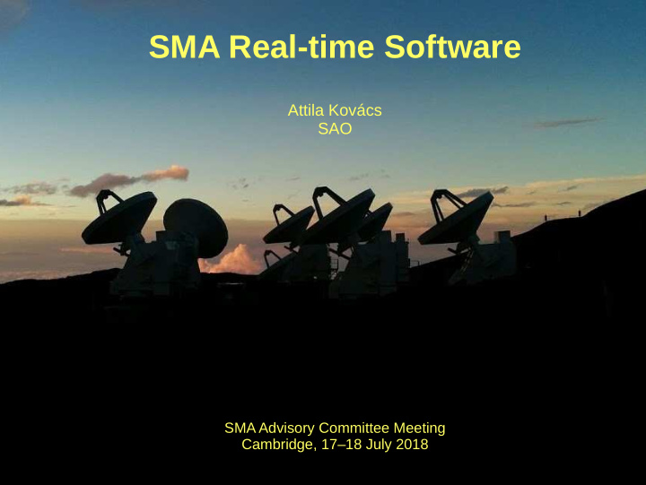 sma real time software