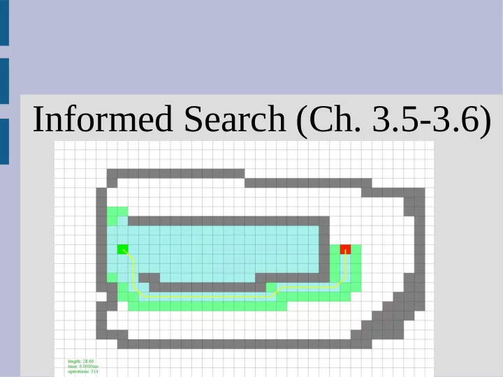 informed search ch 3 5 3 6 informed search