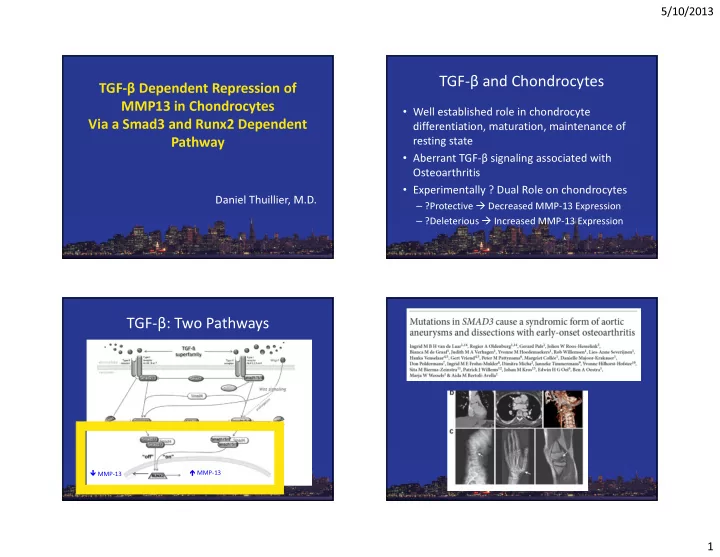 tgf and chondrocytes