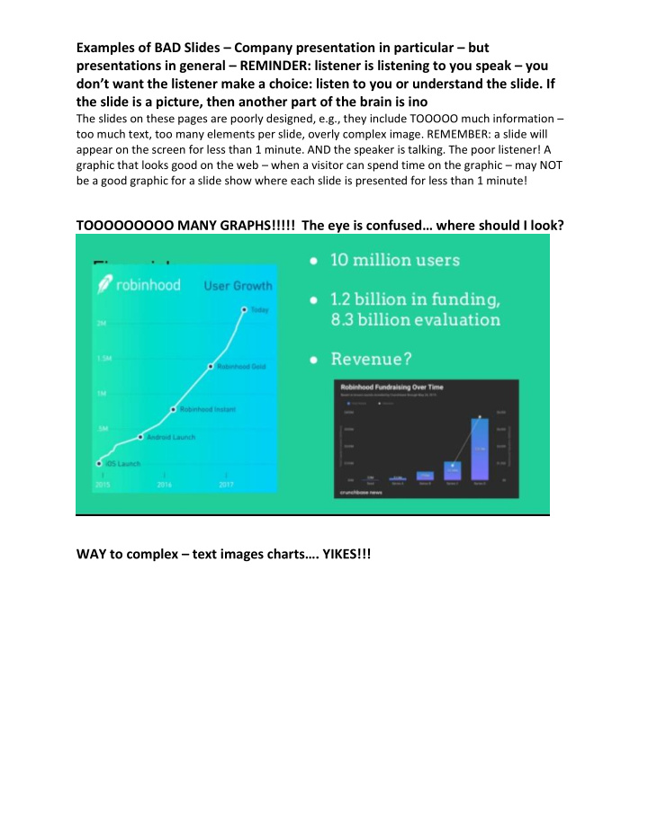 examples of bad slides company presentation in particular