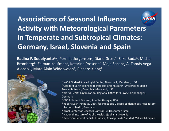 associations of seasonal influenza activity with