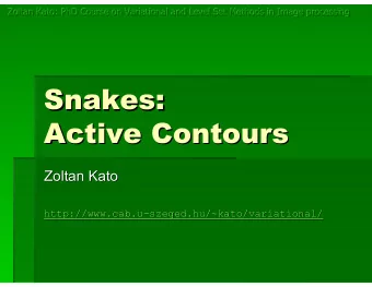 Snakes:  Snakes:  Snakes:  Snakes:  Active Contours  Active Contours  Active Contours  Active