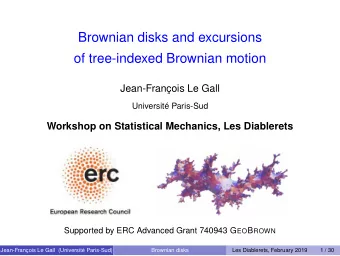 Brownian disks and excursions  of tree-indexed Brownian motion  Jean-Franois Le Gall  Universit