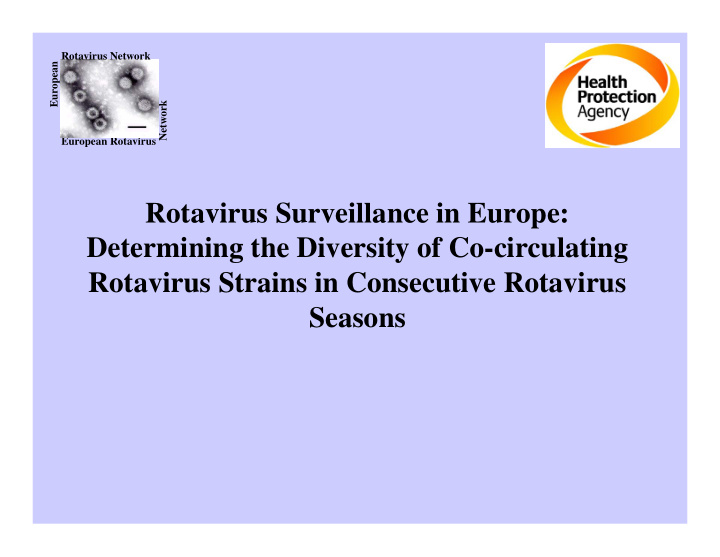 rotavirus surveillance in europe determining the