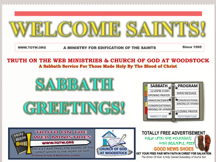 truth on the web ministries church of god at woodstock