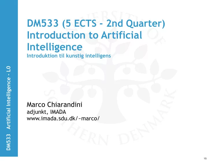 introduction to artificial intelligence