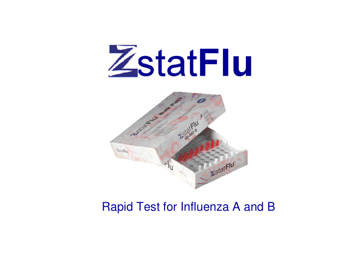 rapid test for influenza a and b unique technology