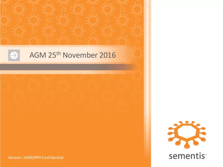 agm 25 th november 2016