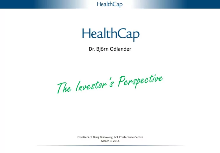 dr bj rn odlander