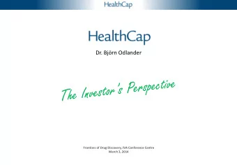 Dr. Bjrn Odlander  Frontiers of Drug Discovery, IVA Conference Centre  March 3, 2014  1  An