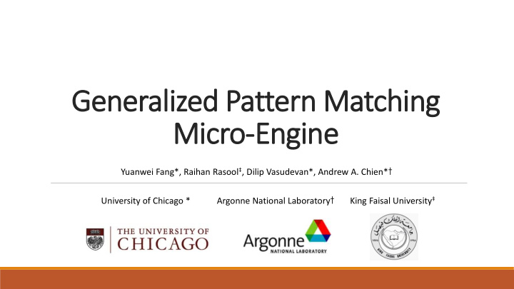 generalized pattern matching
