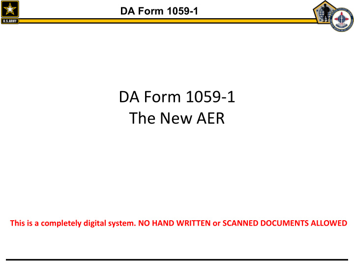 da form 1059 1 the new aer