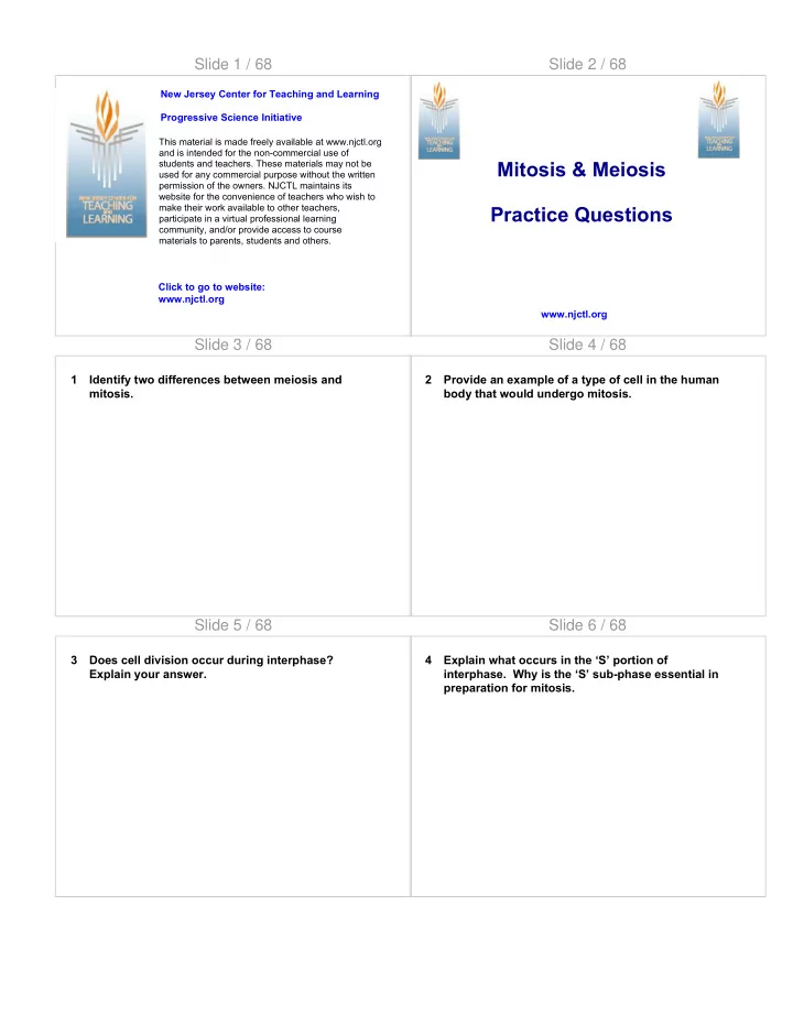 mitosis meiosis