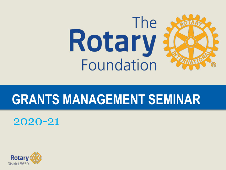 grants management seminar