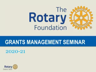 GRANTS MANAGEMENT SEMINAR  2020-21  HOW TO PARTICIPATE IN THE WEB MEETING  All participants are