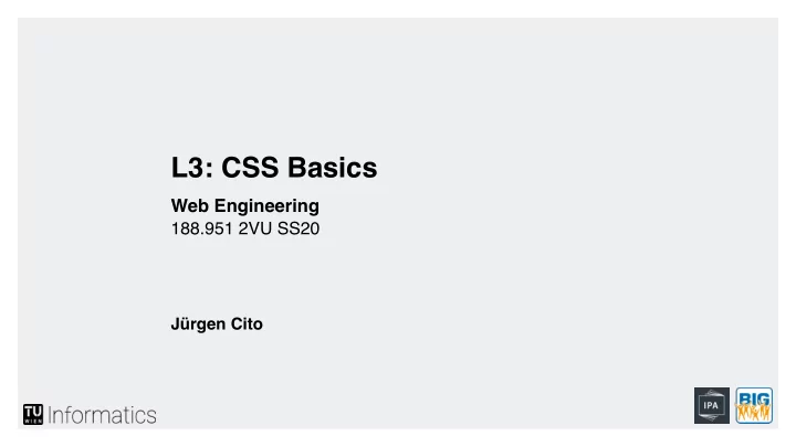 l3 css basics