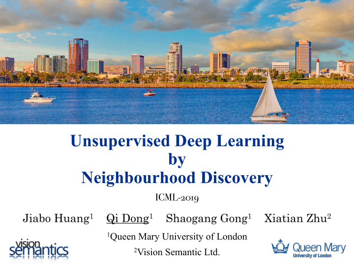 unsupervised deep learning by neighbourhood discovery