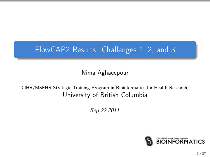 flowcap2 results challenges 1 2 and 3