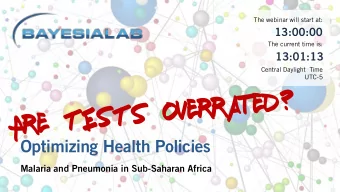 Optimizing Health Policies  Malaria and Pneumonia in Sub-Saharan Africa  Introduction  Your Hosts
