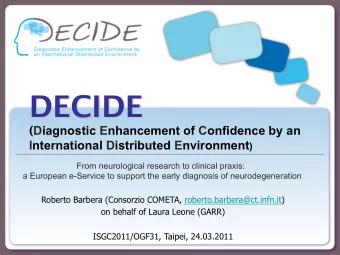 DECIDE at a glance  Submitted to EC Call: FP7-INFRASTRUCTURES-2010-2     Virtual Research