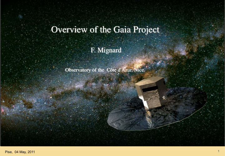 overview of the gaia project