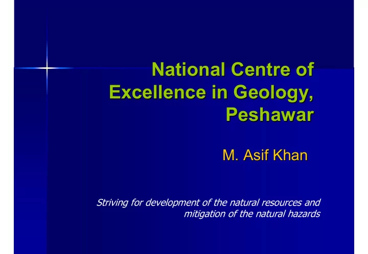 national centre of national centre of excellence in