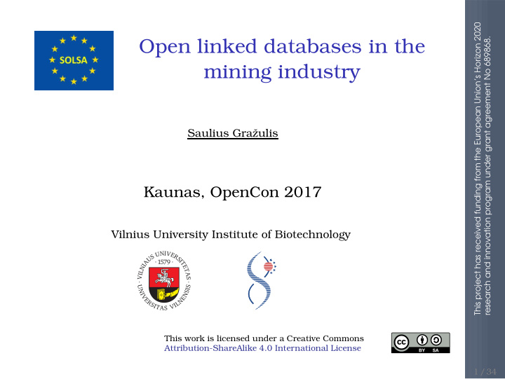 open linked databases in the mining industry