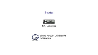 Poetics  P  . S. Langeslag  Stylistic Devices  Cdmons Hymn  Nu sculon herigean  heofonrices