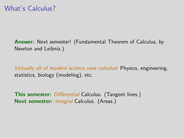what s calculus