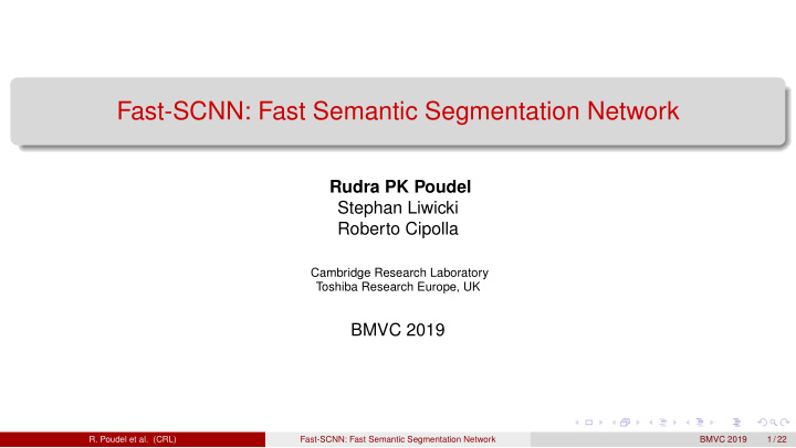 fast scnn fast semantic segmentation network
