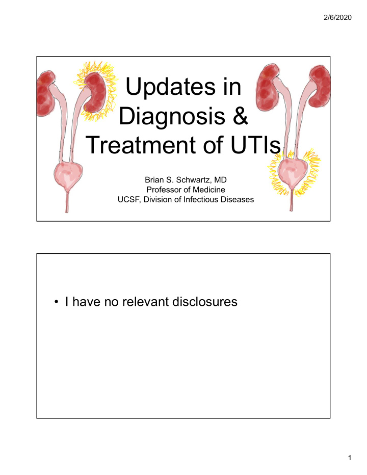 updates in diagnosis treatment of utis