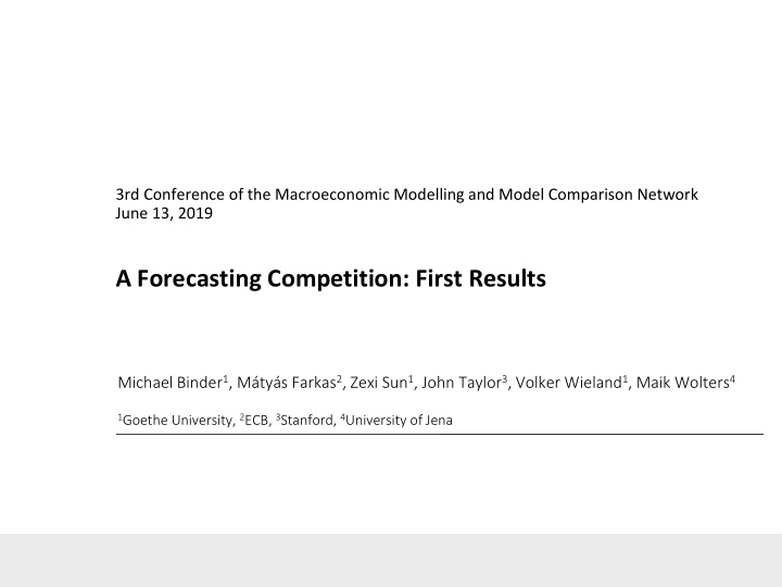 a forecasting competition first results