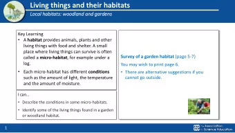 Living things and their habitats  Logo for  section to  Local h  Lo  habitats: w  woodland a  and g